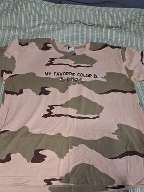 Camouflage Graphic Tee - Tan  & Olive Camo